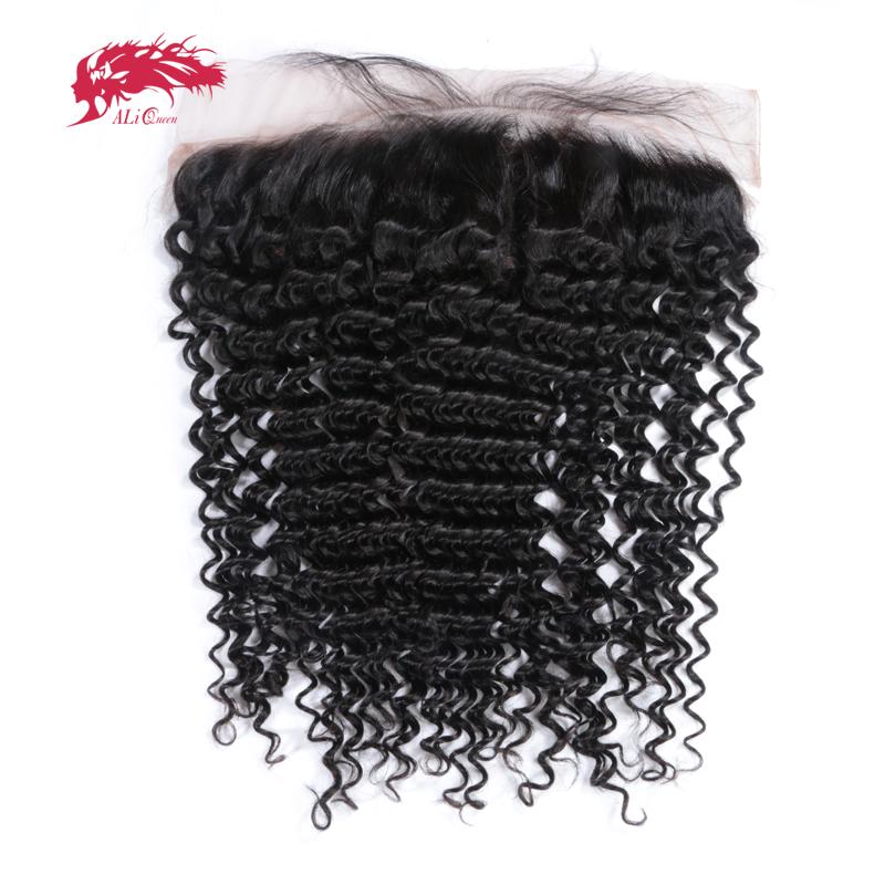 brazilian deep wave 13x4 lace frontal closure ear to ear pre plucked with baby hair remy human hair free part