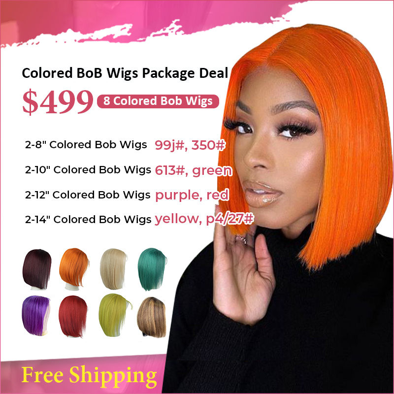 colored bob wigs wholesale package deals human hair wigs in bulk ginger color