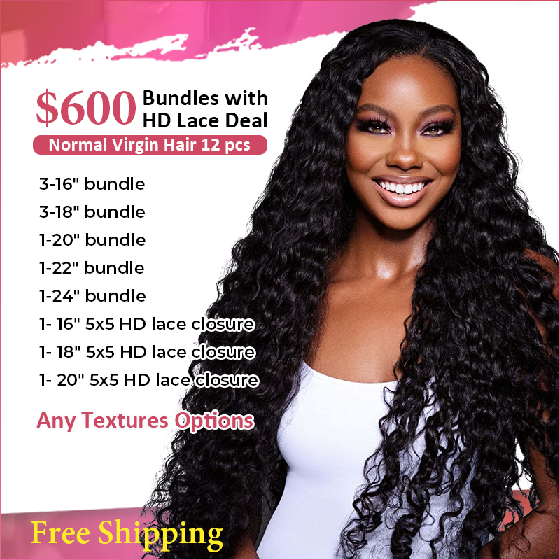 hair bundles with hd lace package deals hd 5x5 lace closure with preplucked