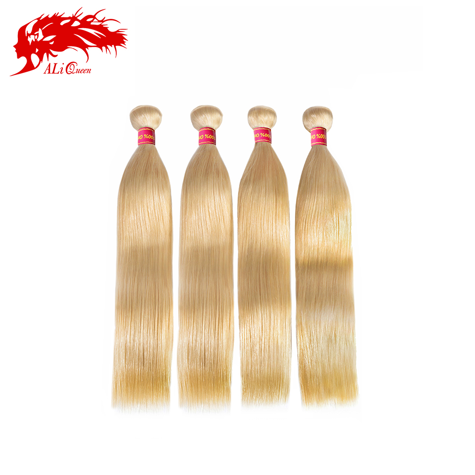 New Arrival 4 Bundles Color 613 Blonde Straight Hair 100% Virgin Human ...