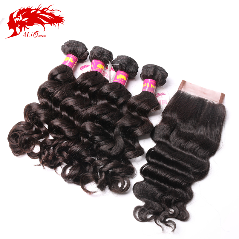 Natural Wave Human Hair Bundles With Closure Natural Wave Human Hair Bundles With Closure